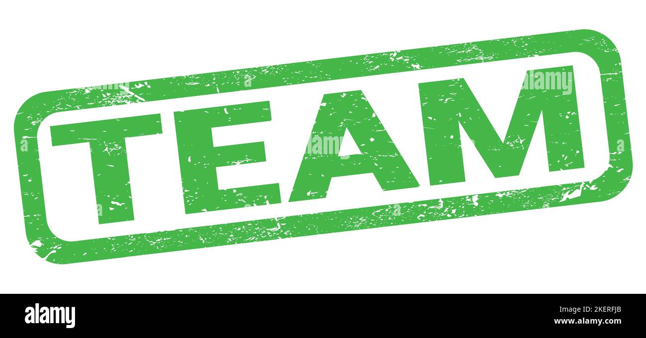 TEAM text written on green rectangle stamp sign Stock Photo - Alamy