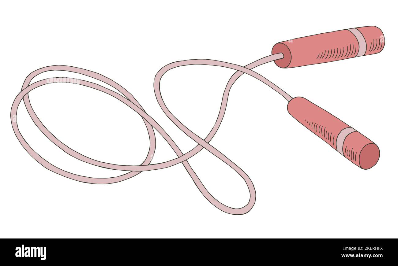 Jumping ropes graphic color sketch isolated illustration vector Stock ...