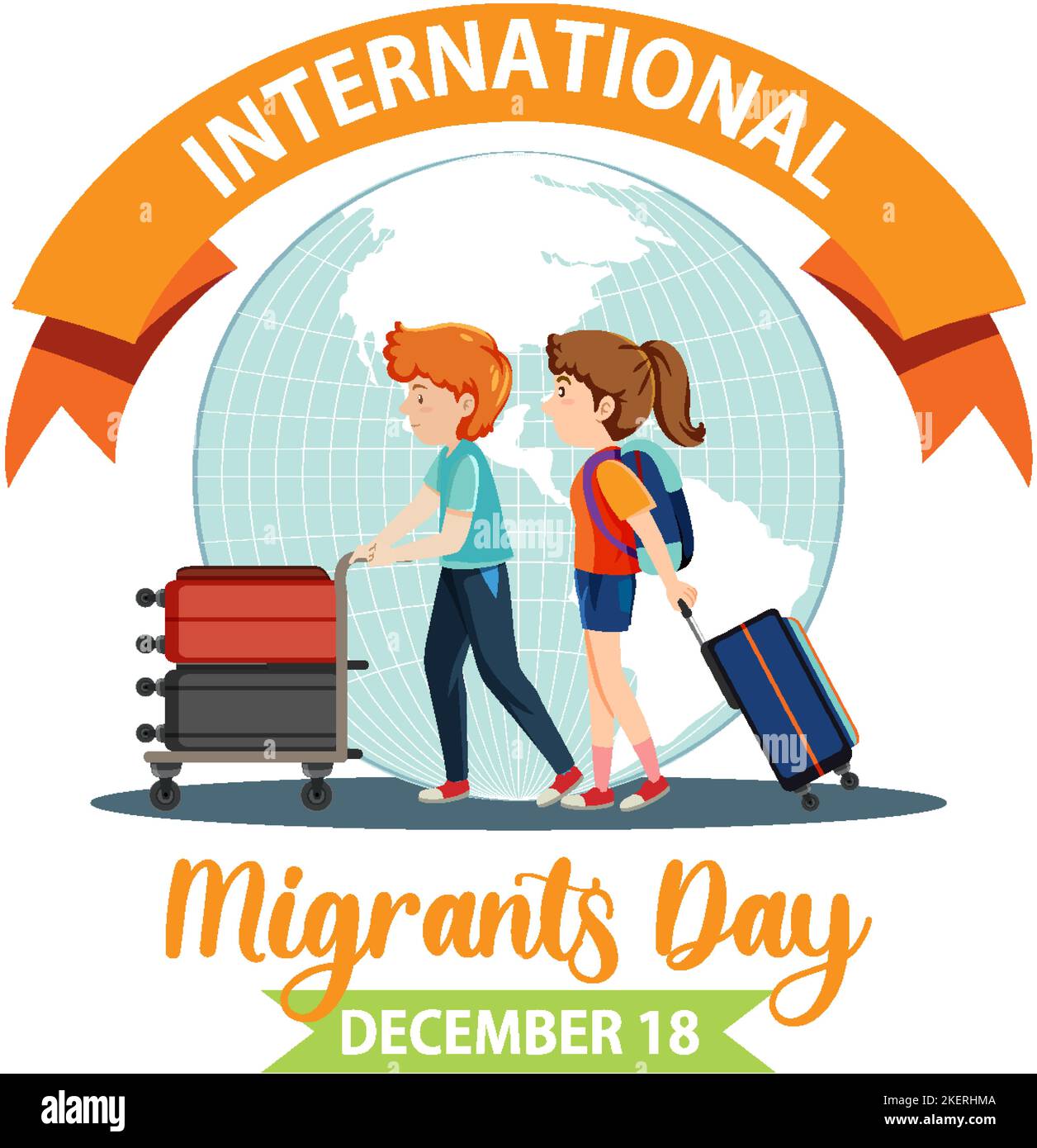 International Migrants Day Banner Design illustration Stock Vector ...