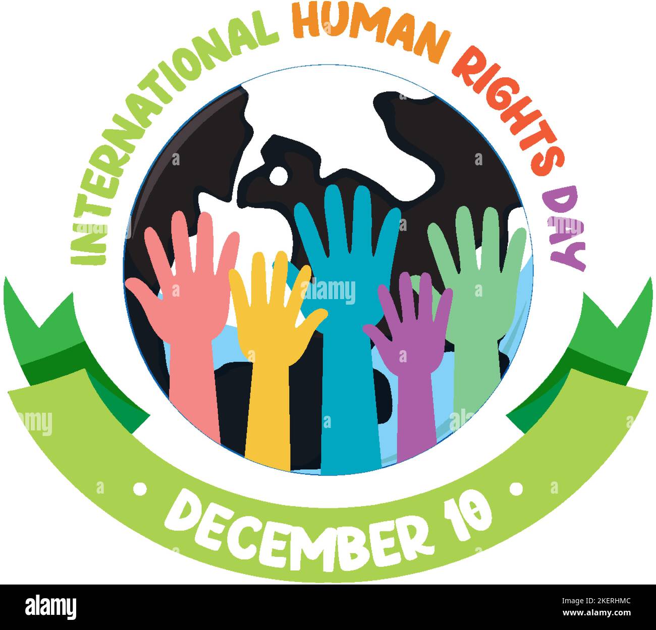 International Human Rights Day text for banner design illustration ...