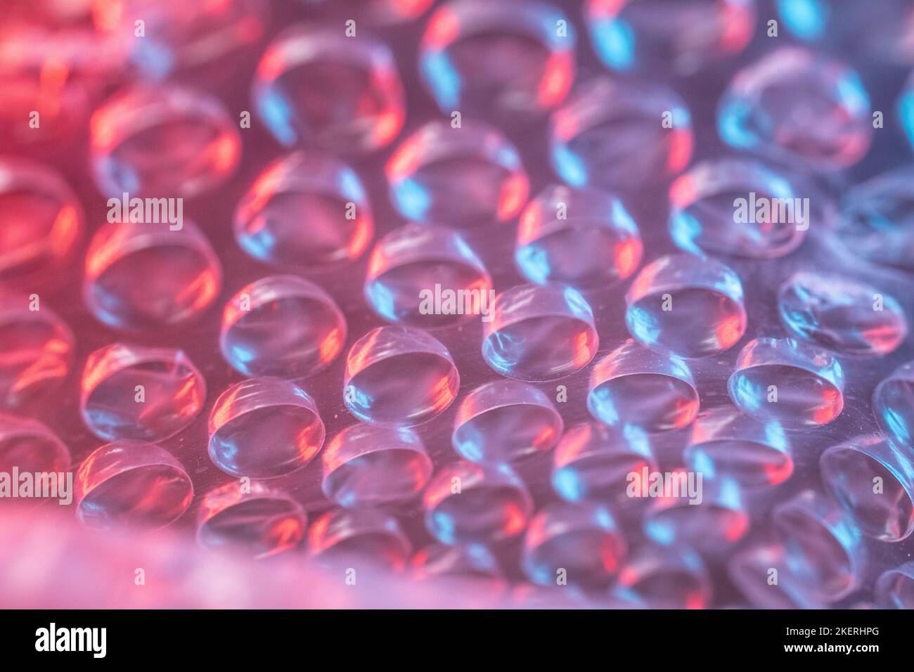 colored bubble wrap for packaging for shipping Stock Photo