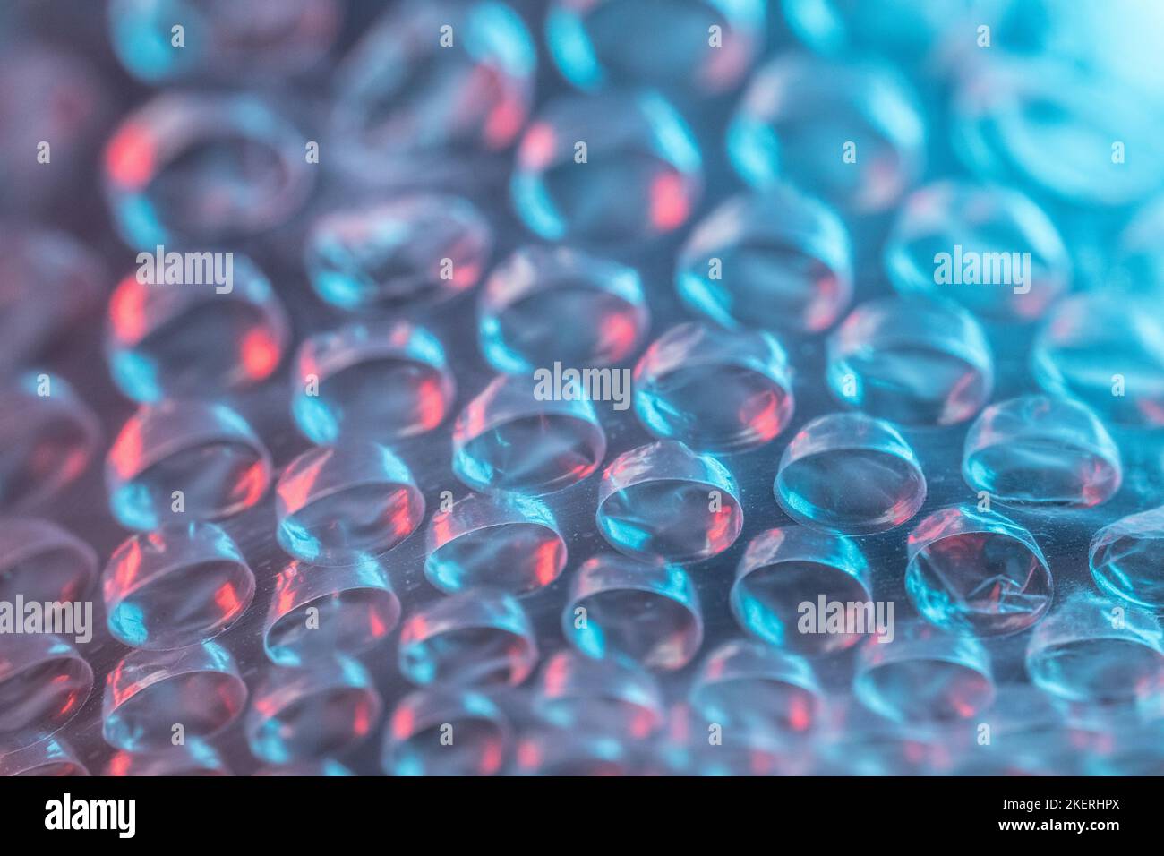 colored bubble wrap for packaging for shipping Stock Photo