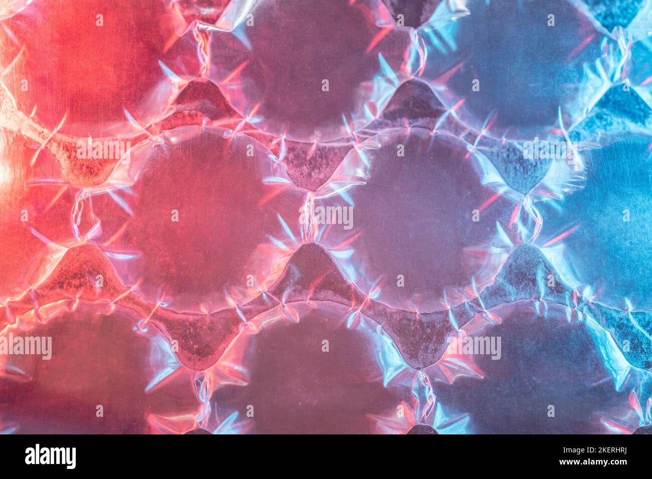 colored bubble wrap for packaging for shipping Stock Photo