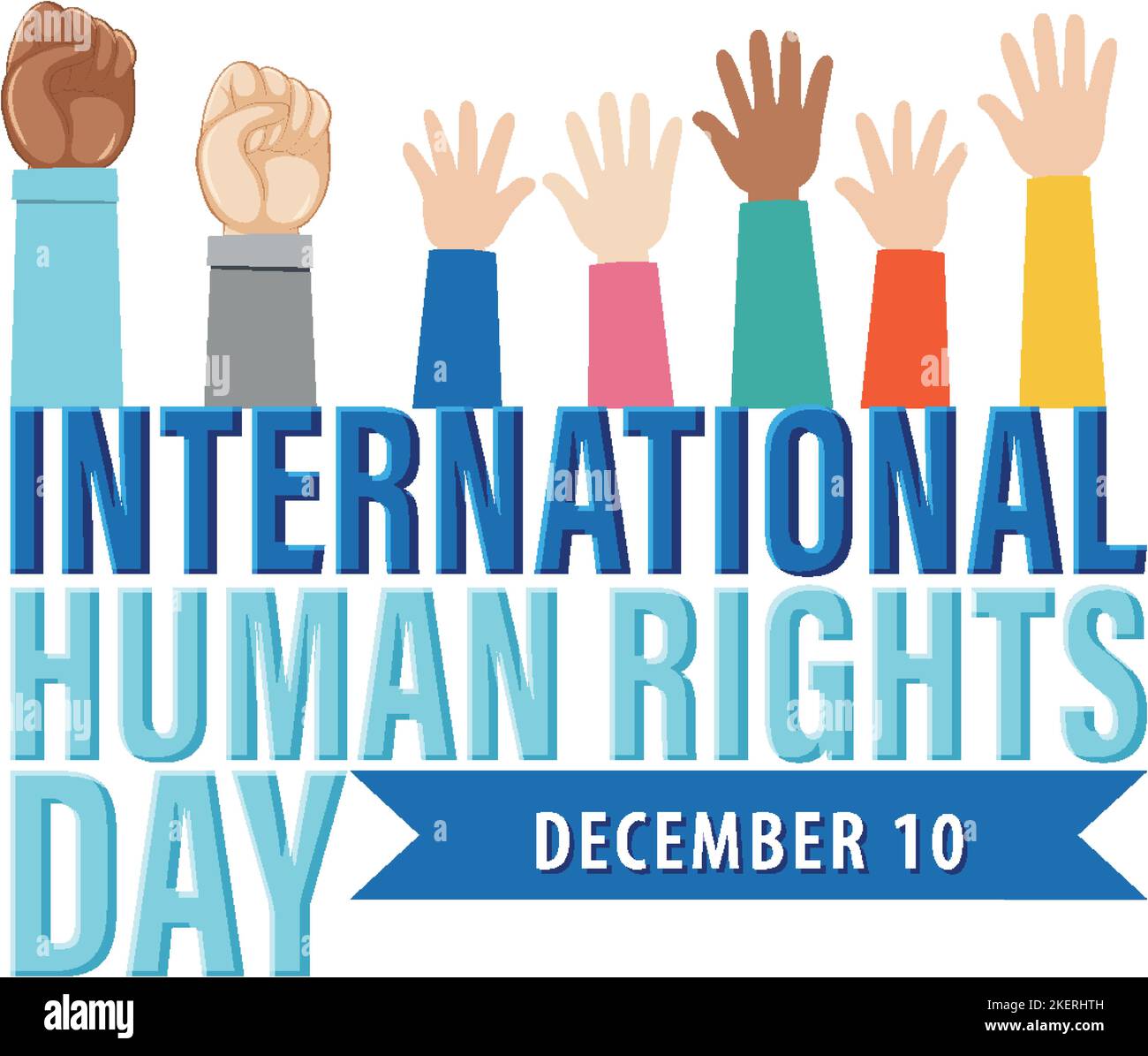 International Human Rights Day Banner Design illustration Stock Vector