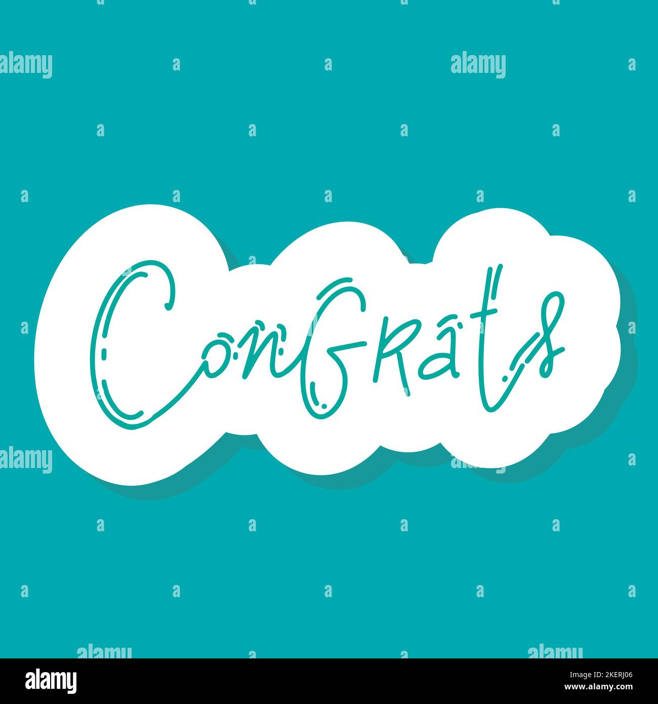 Congrats Hand Written Lettering For Congratulations Card, Greeting Card ...