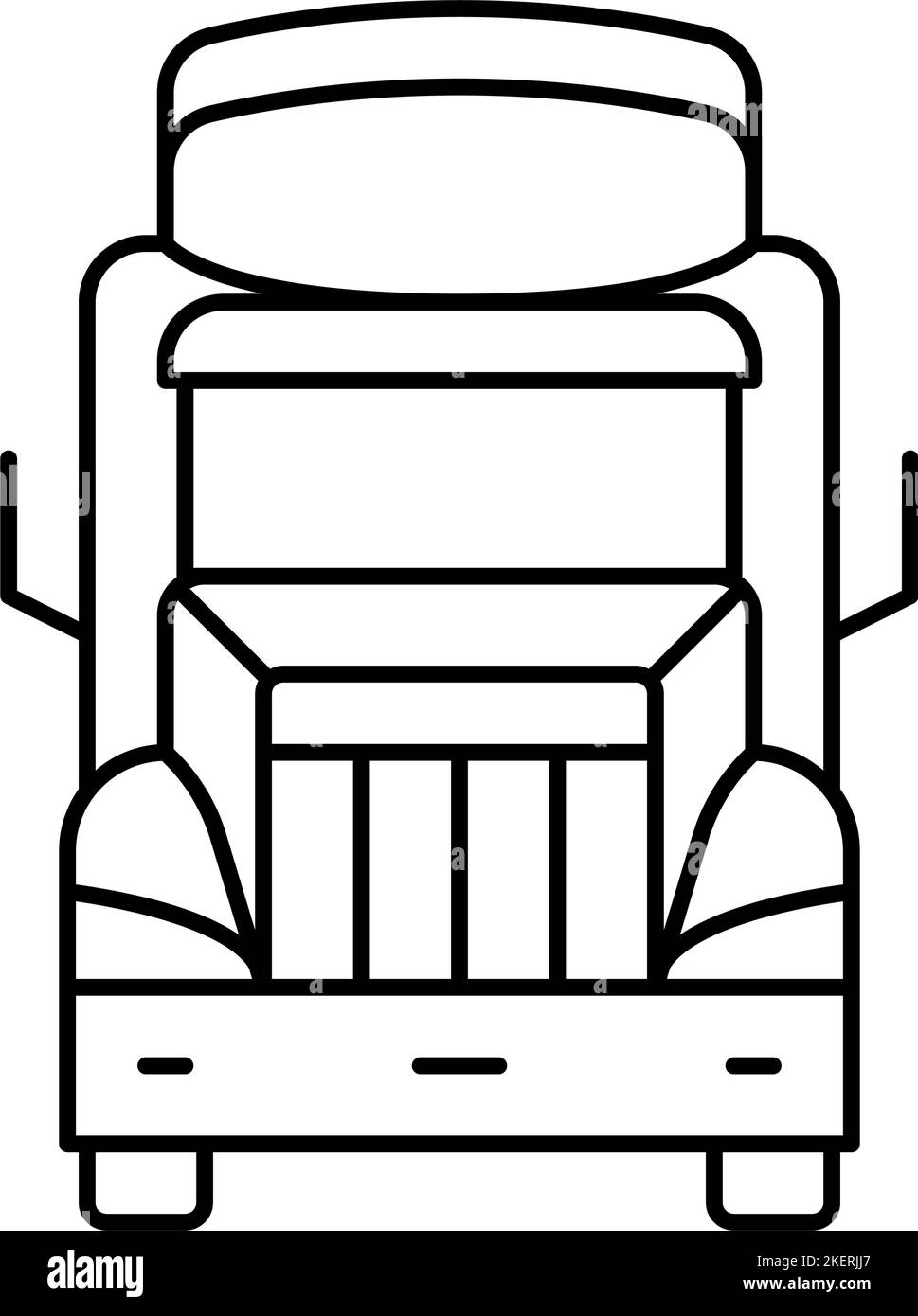 truck transport vehicle line icon vector illustration Stock Vector ...