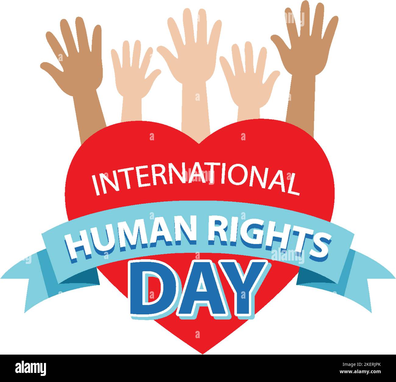 International Human Rights Day text for banner design illustration