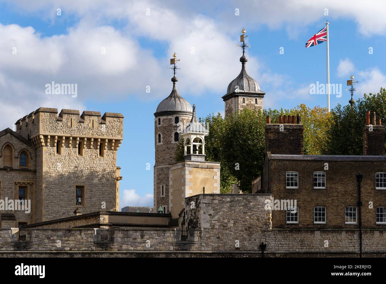 The Tower of London, officially His Majesty's Royal Palace and Fortress of the Tower of London, is a historic castle in London, England Stock Photo