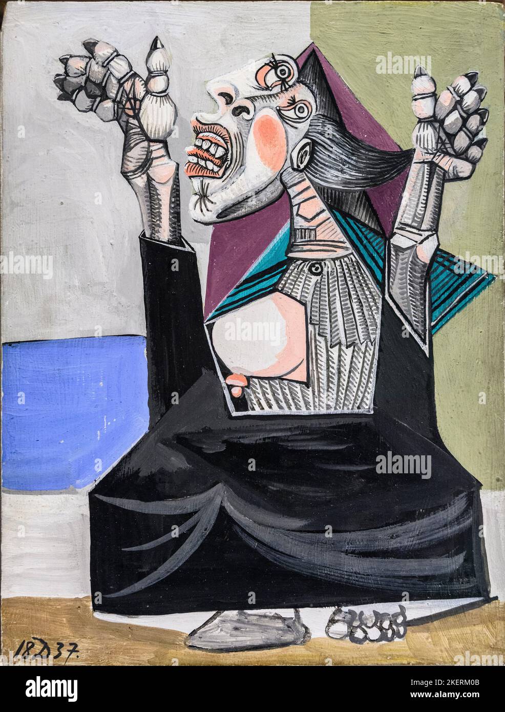 The supplicant,  gouache on panel, 1937, by the Spanish artist, Pablo Picasso 1881-1973. Stock Photo