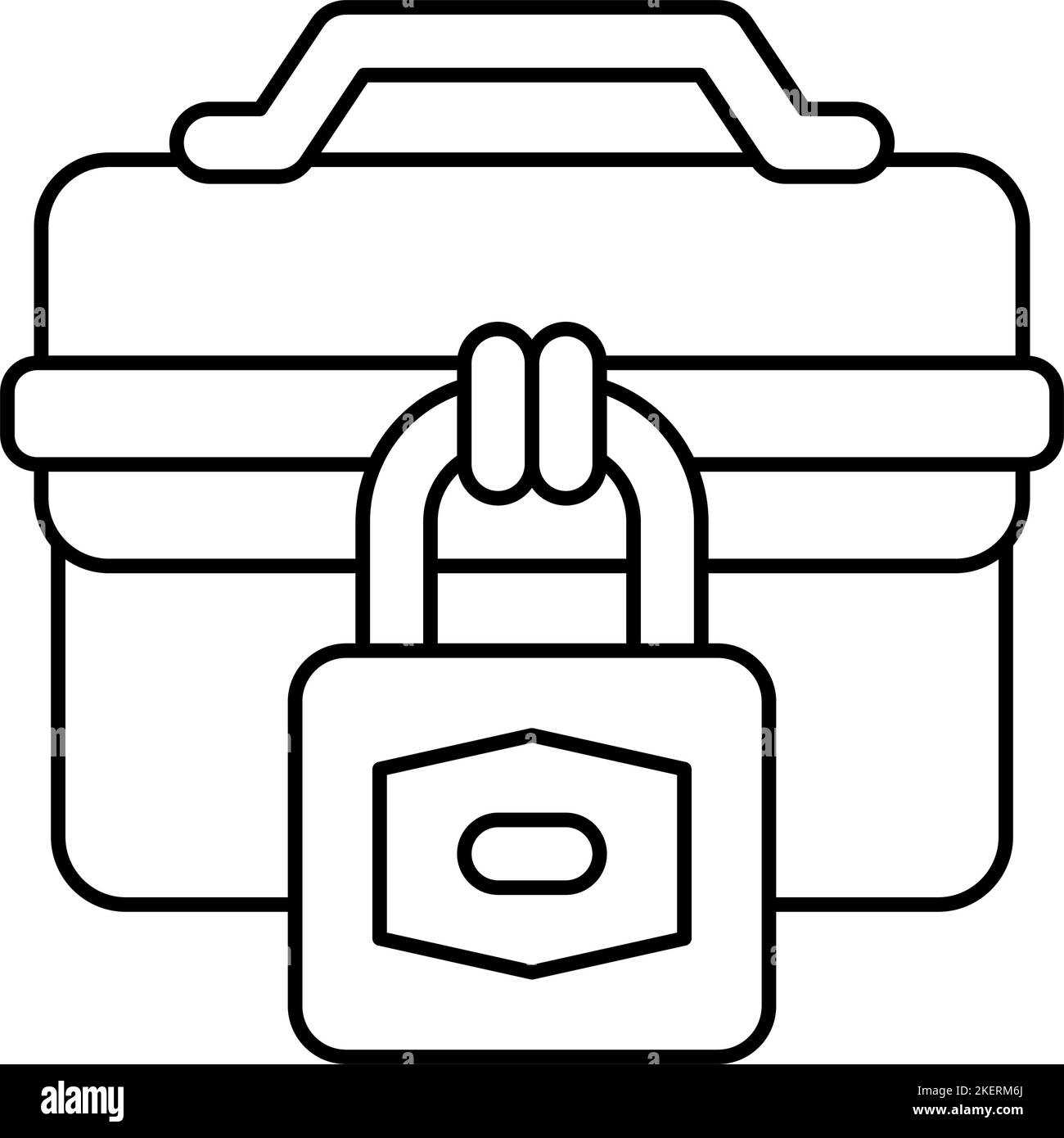 business padlock line icon vector illustration Stock Vector Image & Art ...