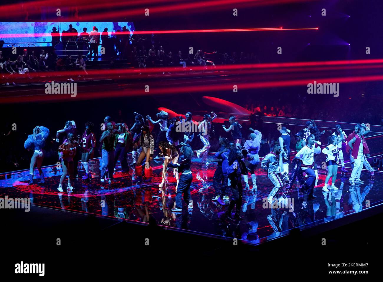 Ayanna, Nasty C and SPINALL perform on stage at the MTV Europe Music