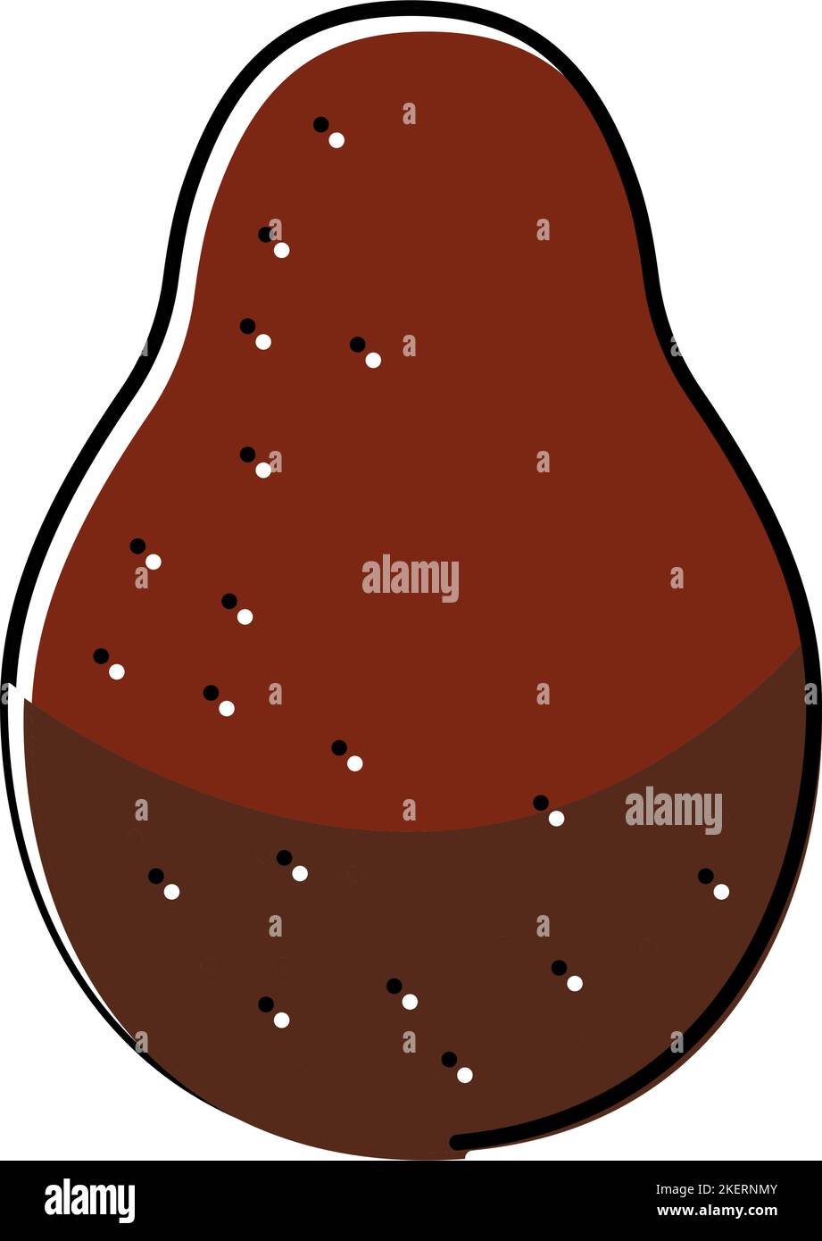 brown avocado color icon vector illustration Stock Vector Image & Art ...