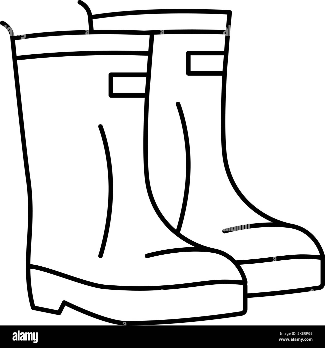 rain boots autumn line icon vector illustration Stock Vector Image