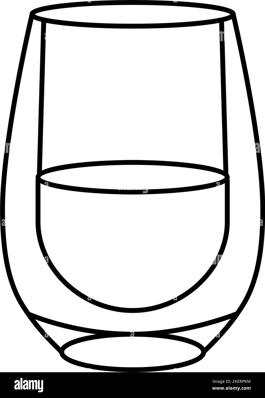 champagne wine glass line icon vector illustration Stock Vector Image