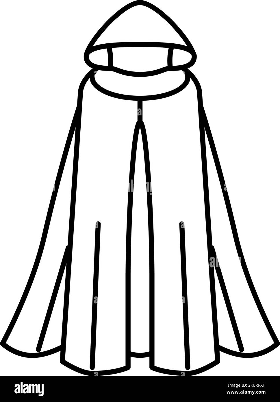 cloak outerwear female line icon vector illustration Stock Vector Image ...