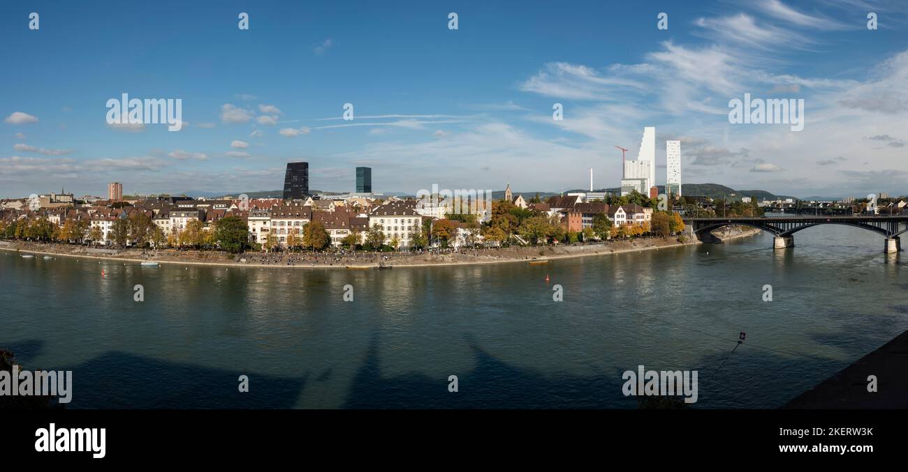 Roche Towers One and Two in Basel, Switzerland Stock Photo