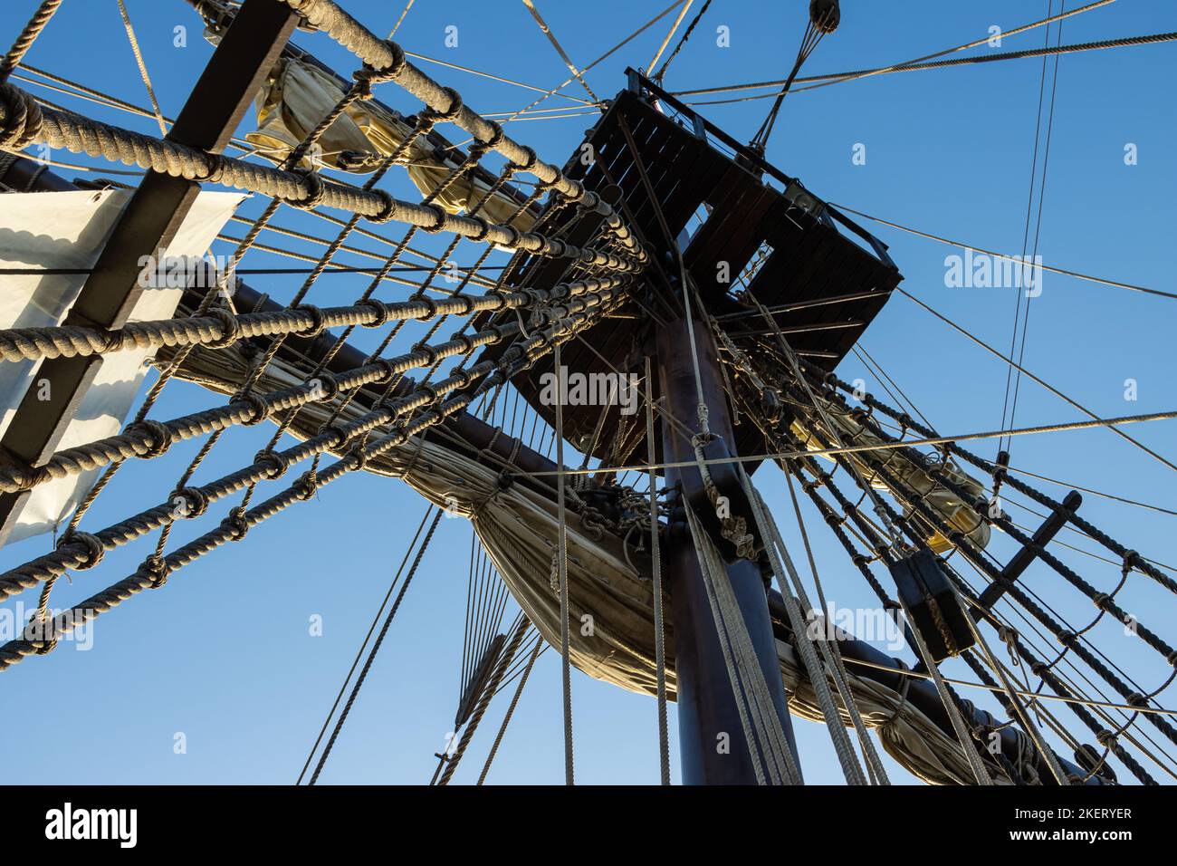 Spanish Tall Ship, Galeón Andalucía Stock Photo - Alamy