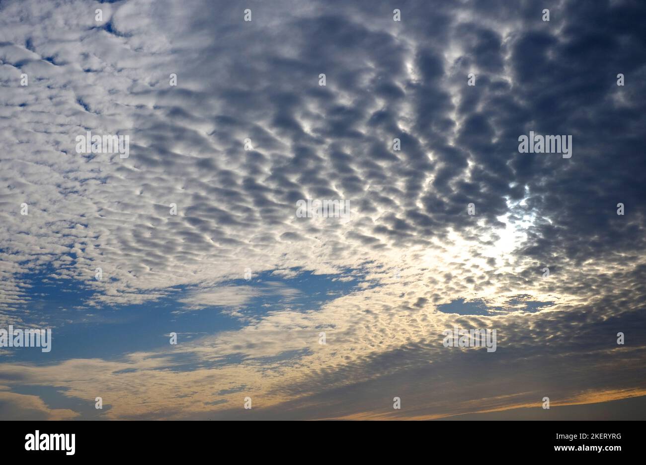 evening sky, north norfolk, england Stock Photo