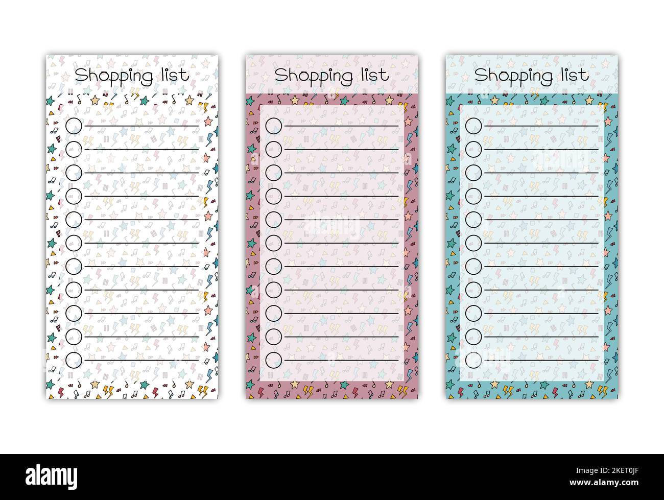 Cute Blank Shopping List