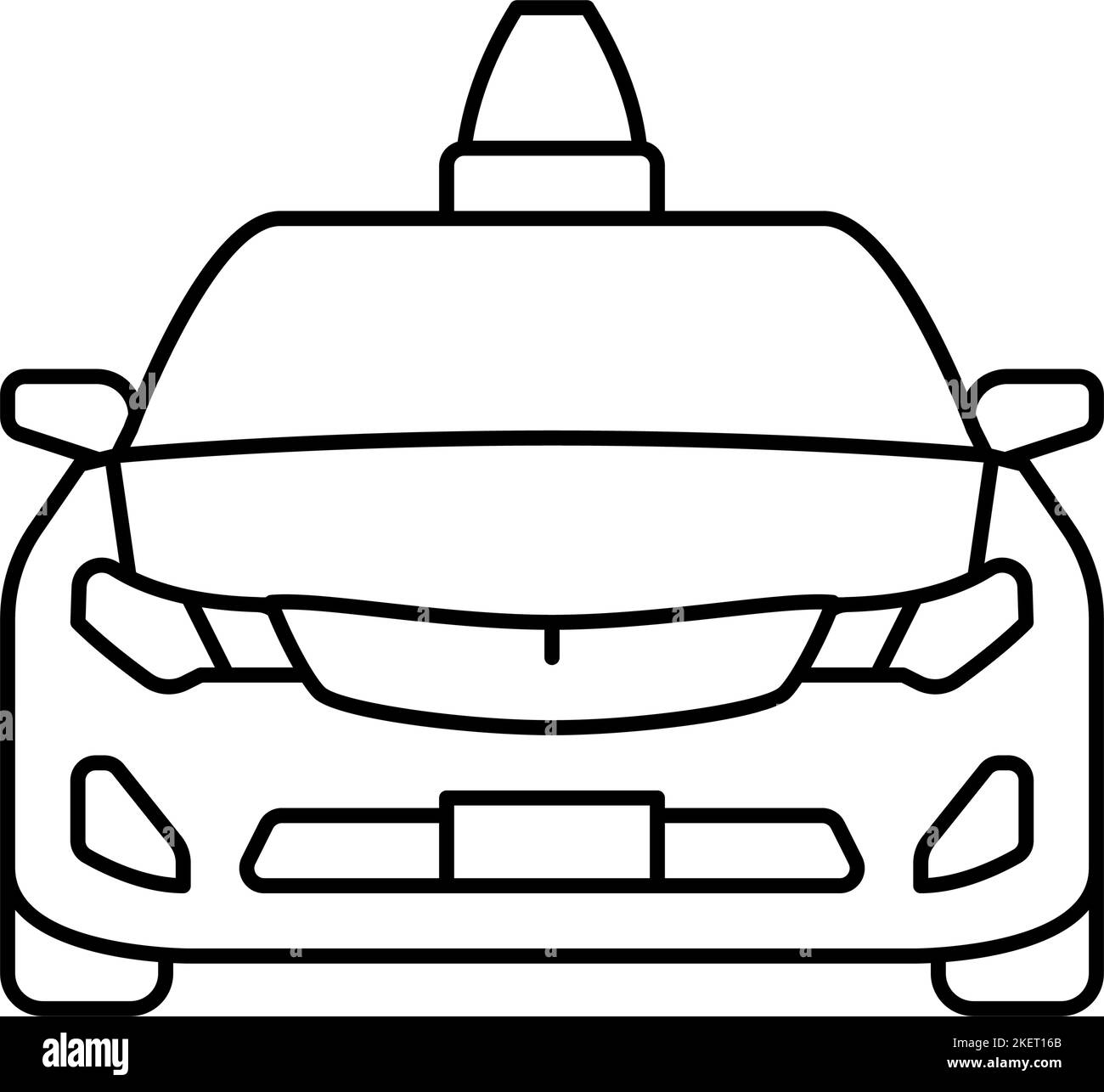 taxi transport vehicle line icon vector illustration Stock Vector Image ...