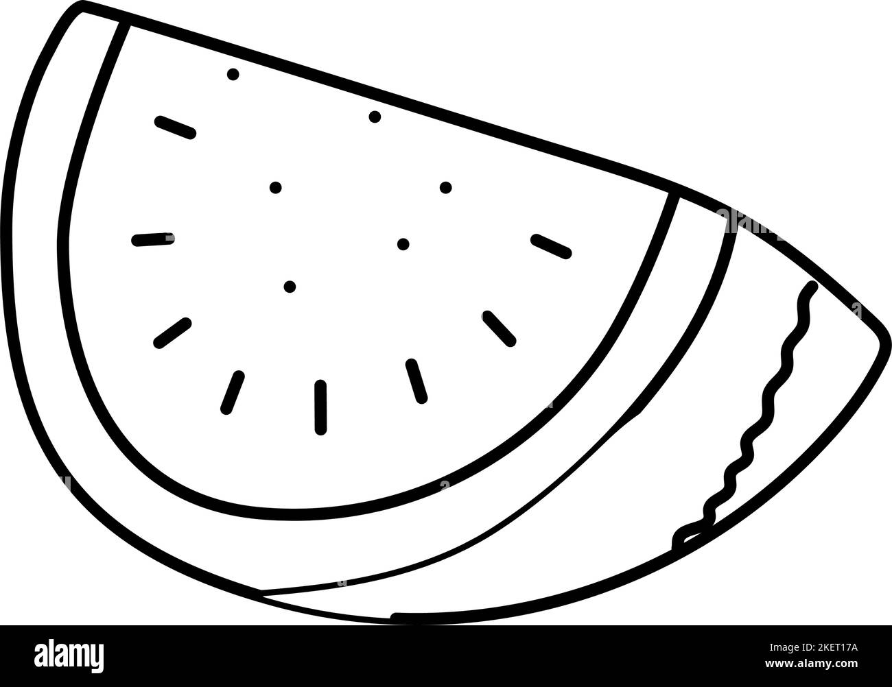 cut slice watermelon line icon vector illustration Stock Vector Image ...