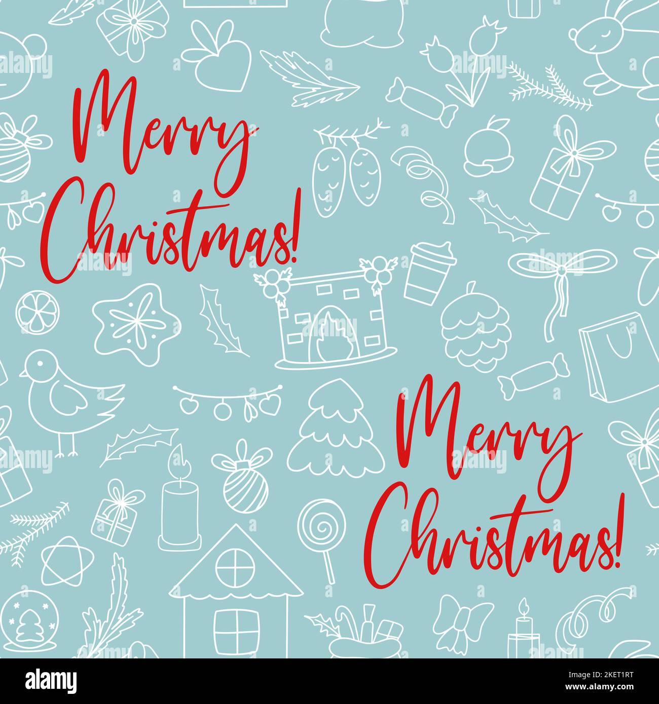 Christmas seamless pattern doodle style Stock Vector Image & Art - Alamy