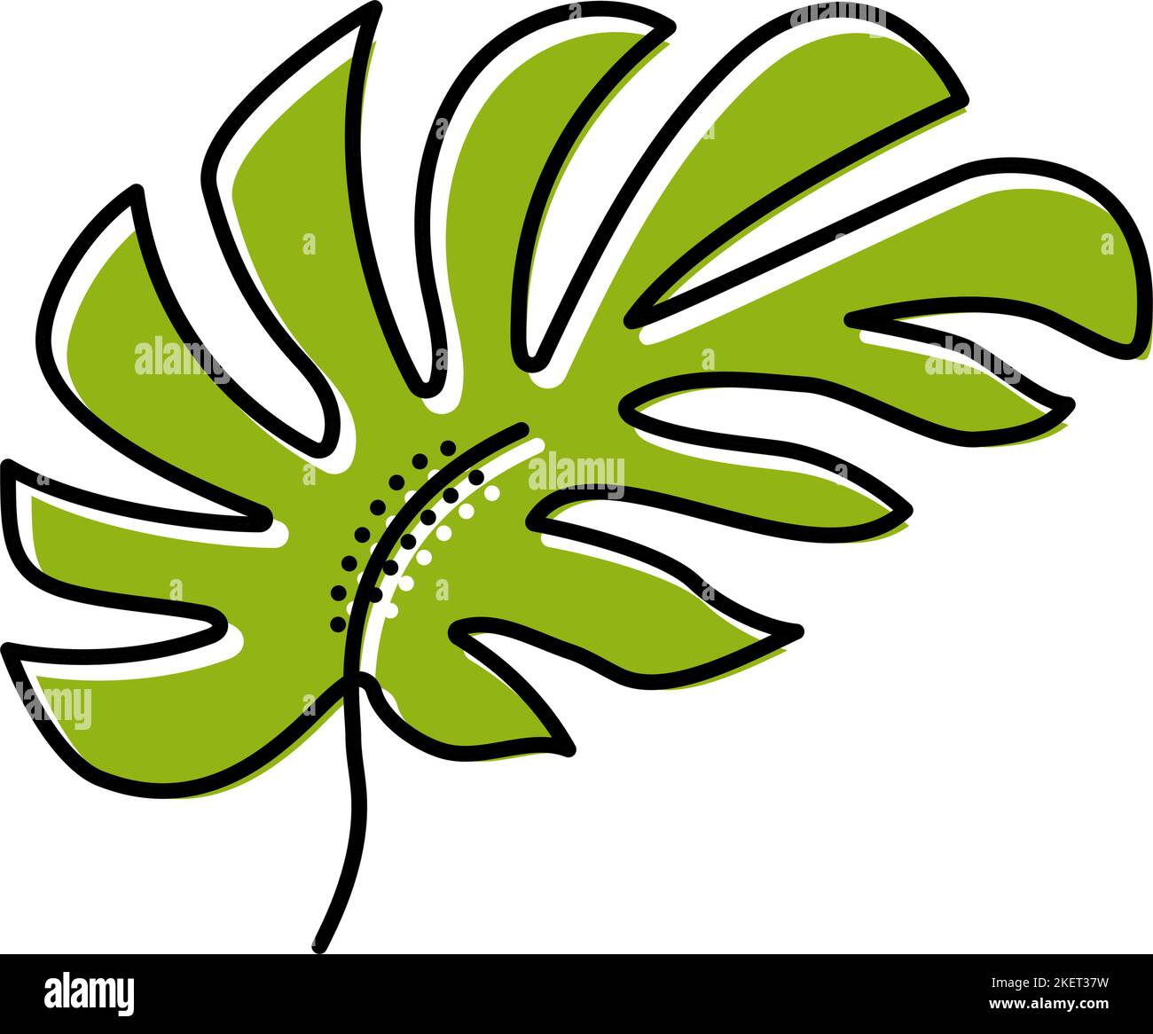 monstera leaf plant color icon vector illustration Stock Vector Image ...