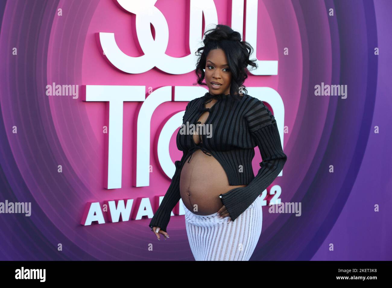 Las Vegas, United States. 13th Nov, 2022. Michelle Mitchenor arrives for the Soul Train Awards 2022 at the Orleans Arena at the Orleans Hotel and Casino in Las Vegas, Nevada on Sunday, November 13, 2022. Photo by James Atoa/UPI Credit: UPI/Alamy Live News Stock Photo