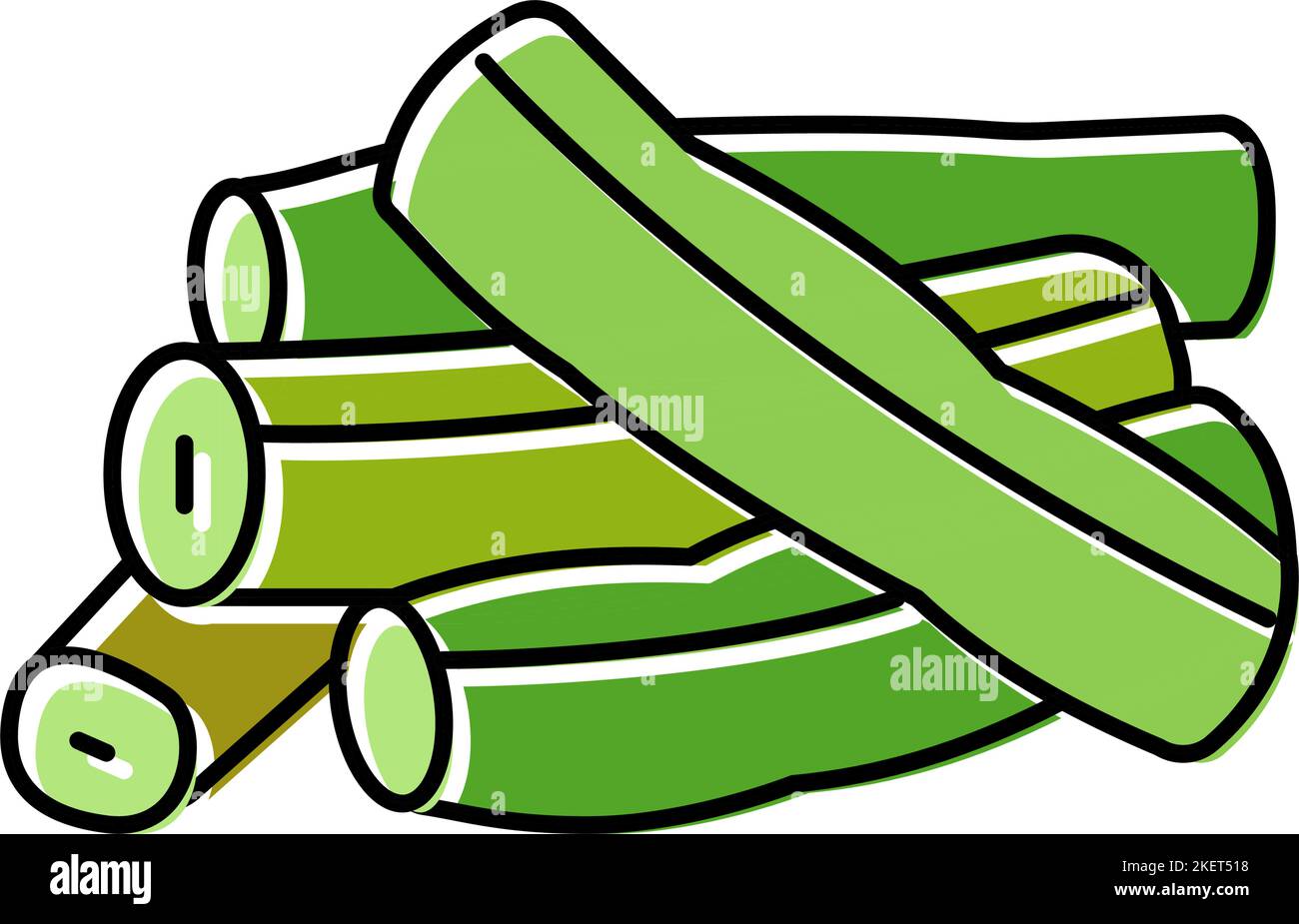 green bean cut color icon vector illustration Stock Vector Image & Art ...