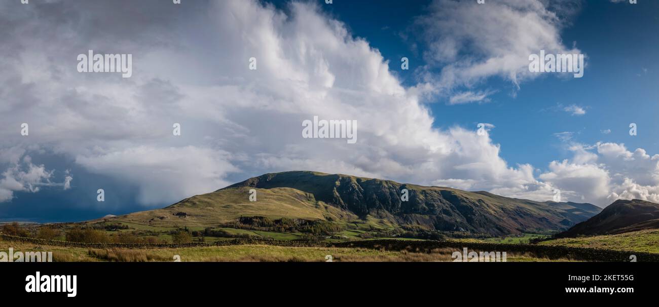 View of Helvellyn range fron Tewet Tarn, English Lake District. Stock Photo