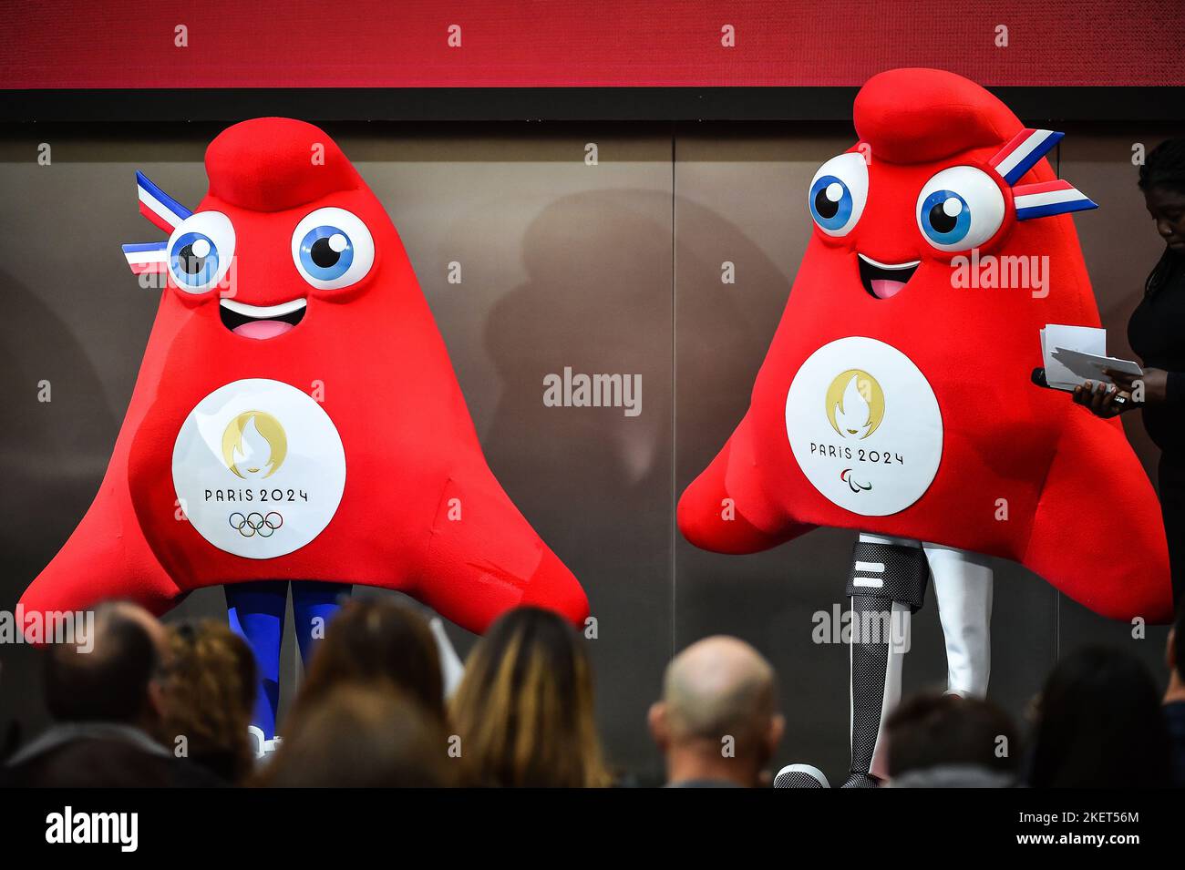 Illustration Mascots La Phryge Paralympique and La Phryge Olympique  during the Presentation of the Paris 2024 Olympic Mascots on November 14,  2022 in Paris, France - Photo: Matthieu Mirville/DPPI/LiveMedia Credit:  Independent Photo