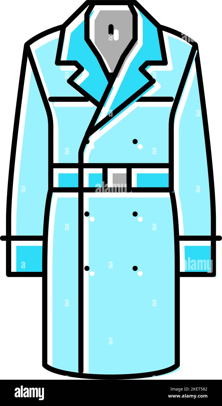 trench outerwear male color icon vector illustration Stock Vector Image ...