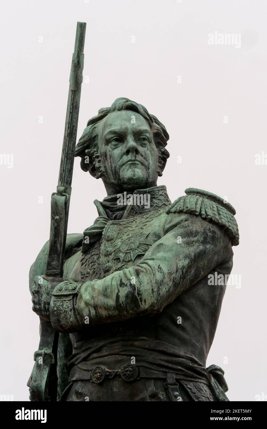 Statue of Michel Ney, french Marechal of Empire, Republic square, Metz, Moselle, Lorraine, Grand