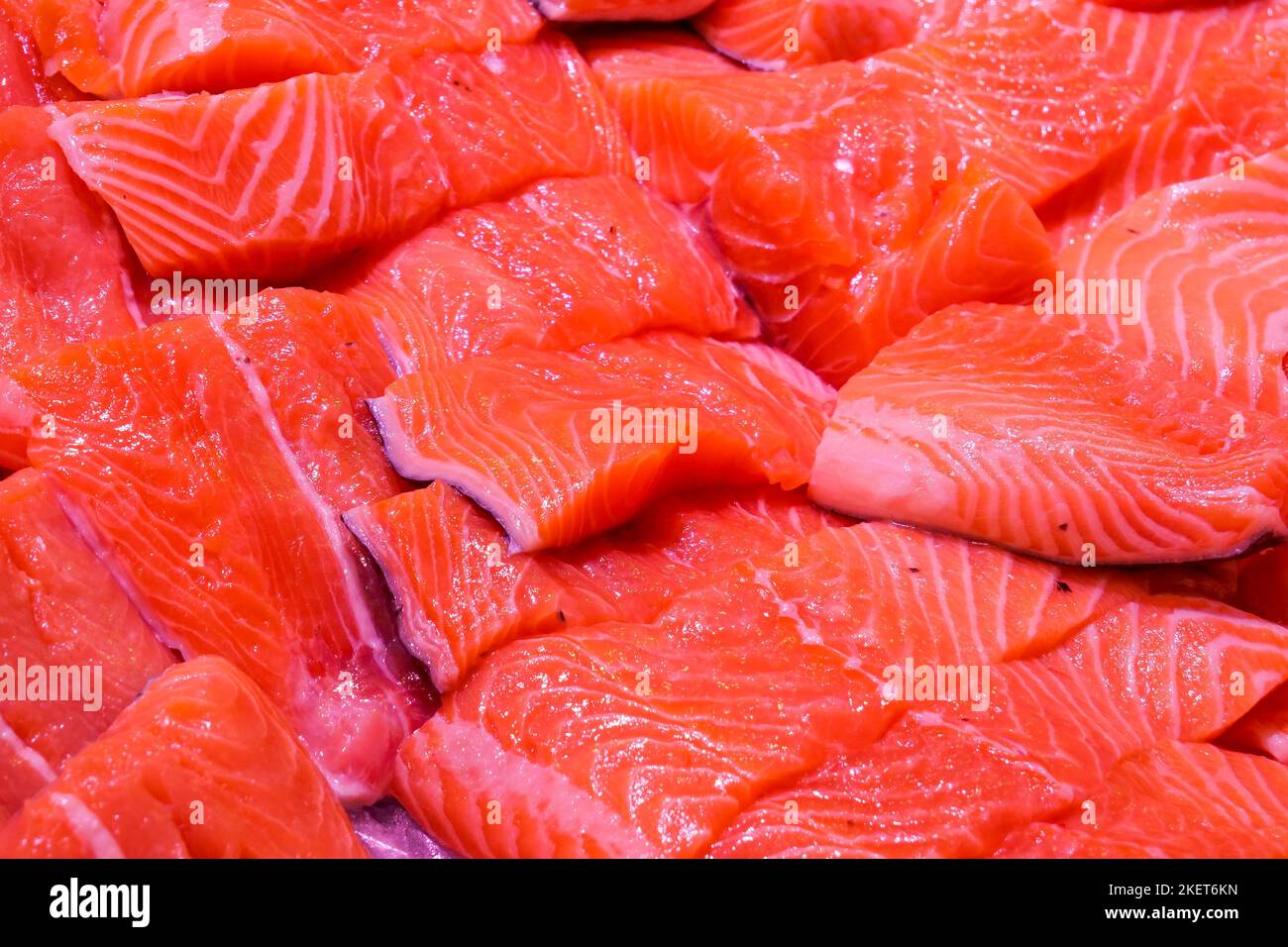 Salmon fillet, Metz, Moselle, Lorraine, Grand Est region, France Stock Photo