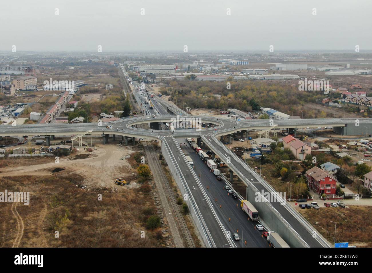 Bucharest Overpass Circle interchange hi-res stock photography and images - Alamy