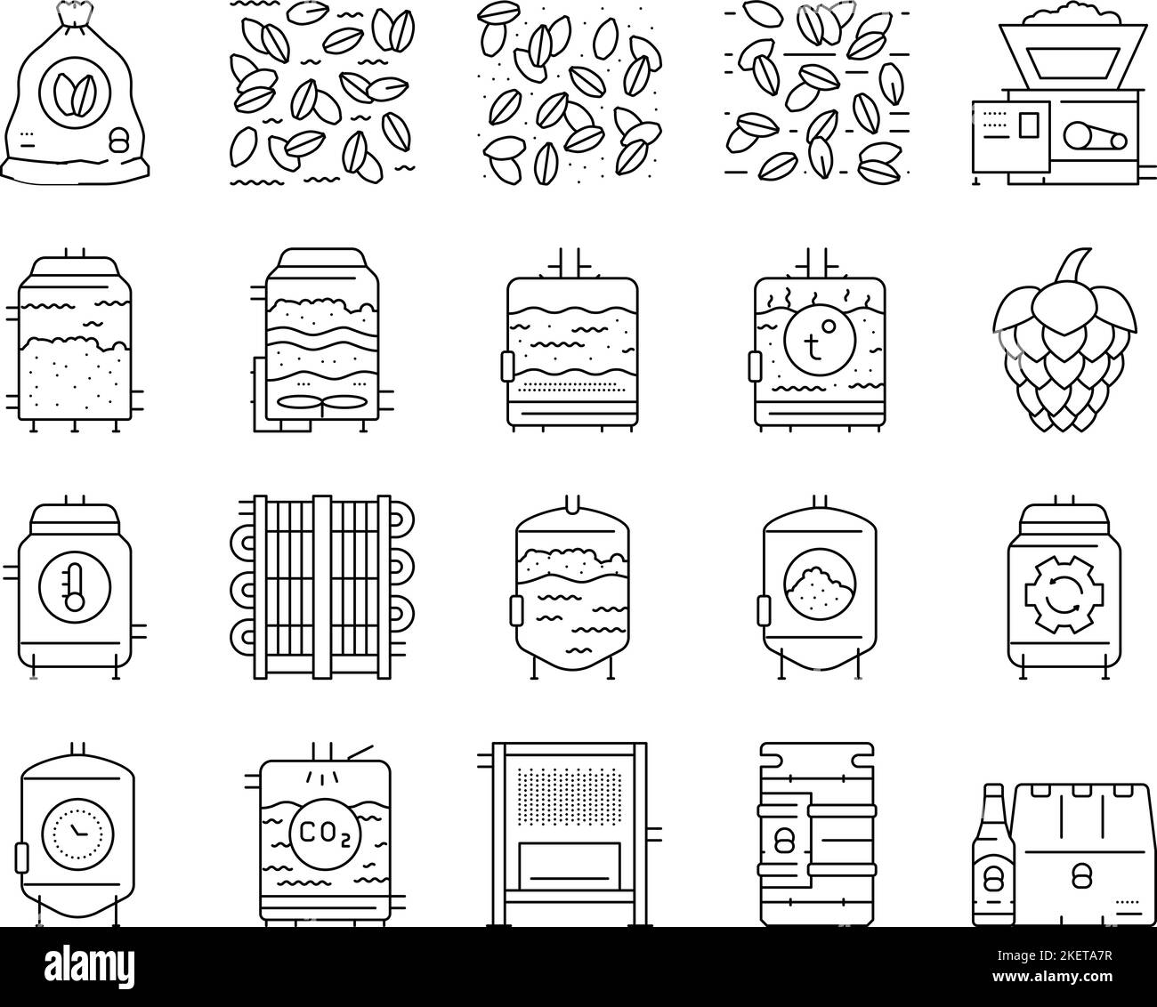 Microbrewery beer alcohol bar Stock Vector Images - Alamy