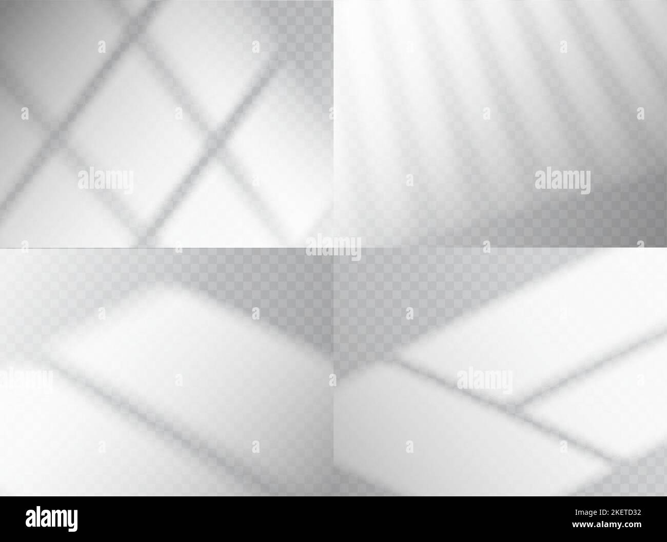 Transparent overlay shadow from the window. Vector light and shadow effect, realistic shade of