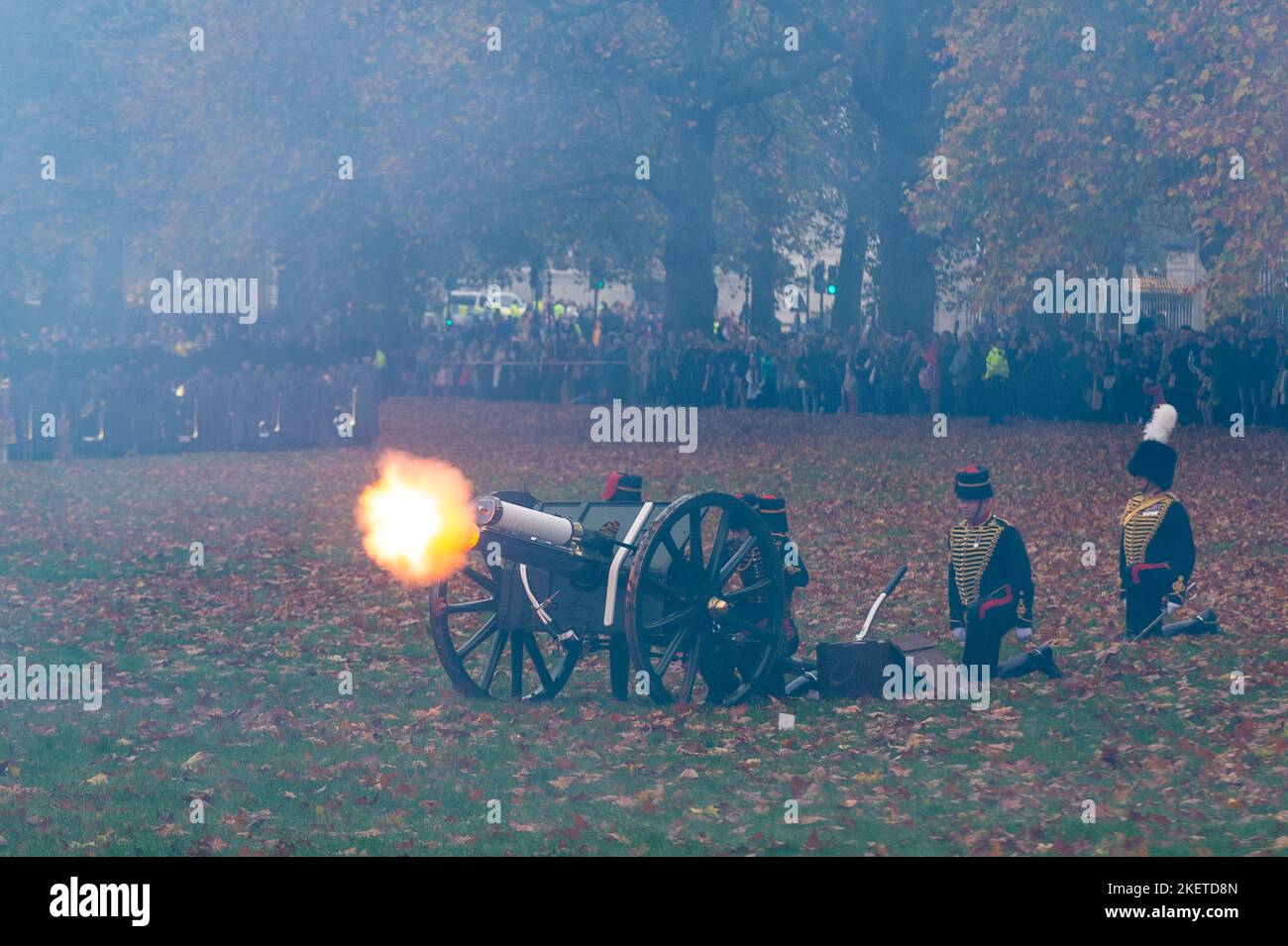 London, UK. 14 November 2022. The King’s Troop Royal Horse Artillery