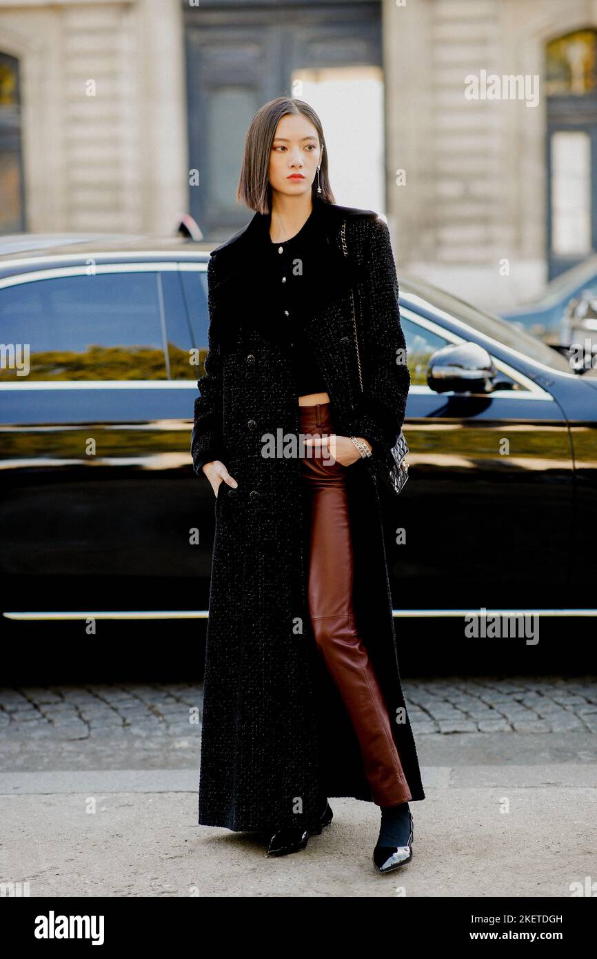 Street style, Cici Xiang arriving at Chanel Spring Summer 2023 show, held  at Grand Palais Ephemere, Paris, France, on October 4th, 2022. Photo by  Marie-Paola Bertrand-HillionABACAPRESS.COM Stock Photo - Alamy