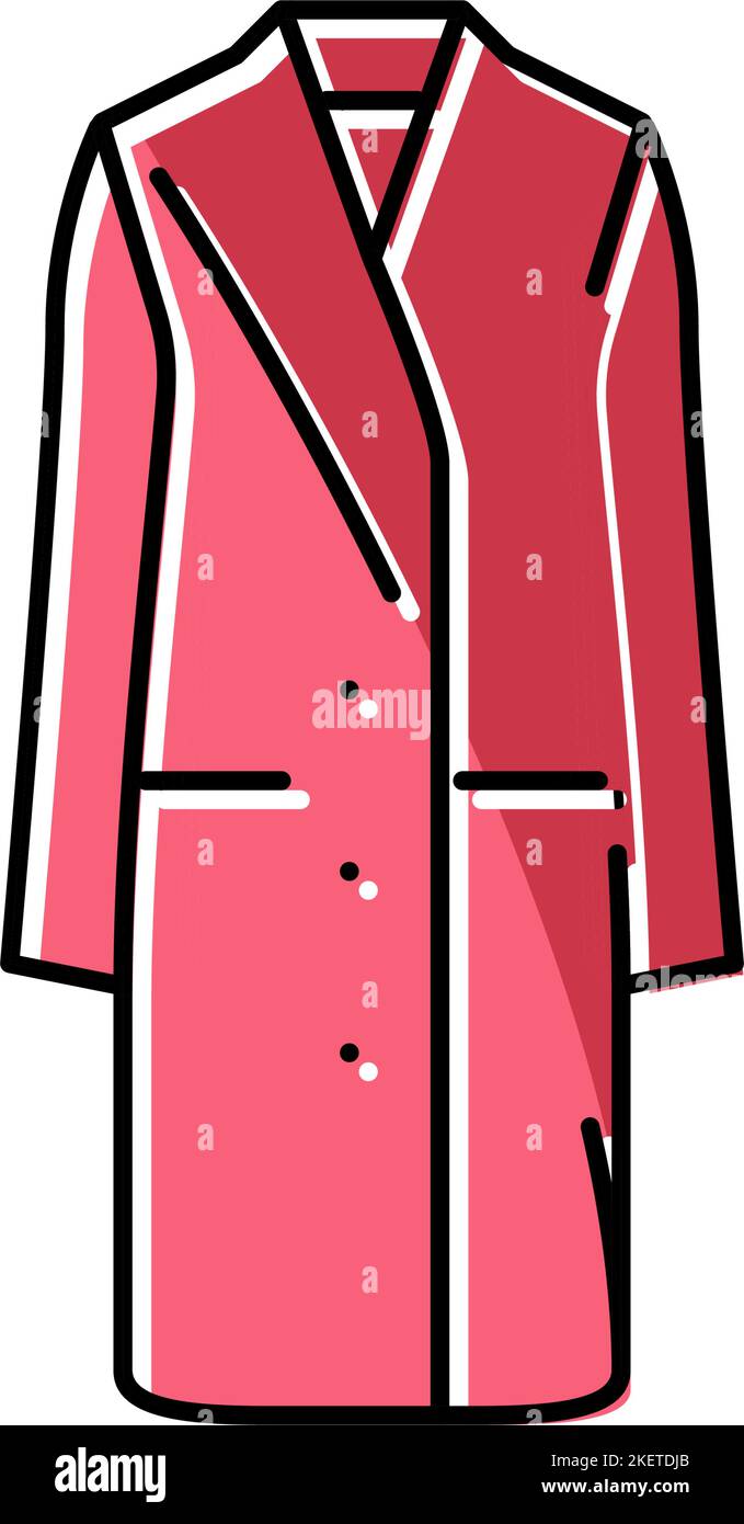 evening coat outerwear female color icon vector illustration Stock ...