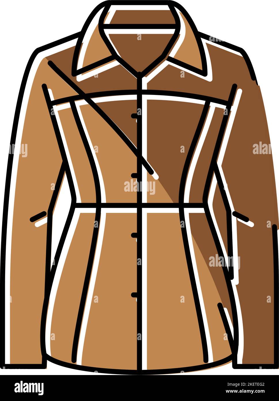 car coat outerwear female color icon vector illustration Stock Vector ...