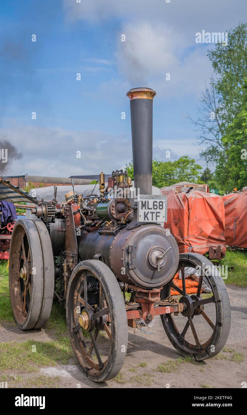 Ruston Proctor SD Steam Tractor, 'Wanderer', Reg ML68KTF, built 2018 Stock Photo