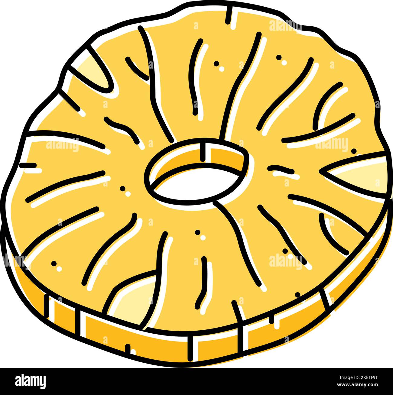 pineapple dried fruit color icon vector illustration Stock Vector Image ...
