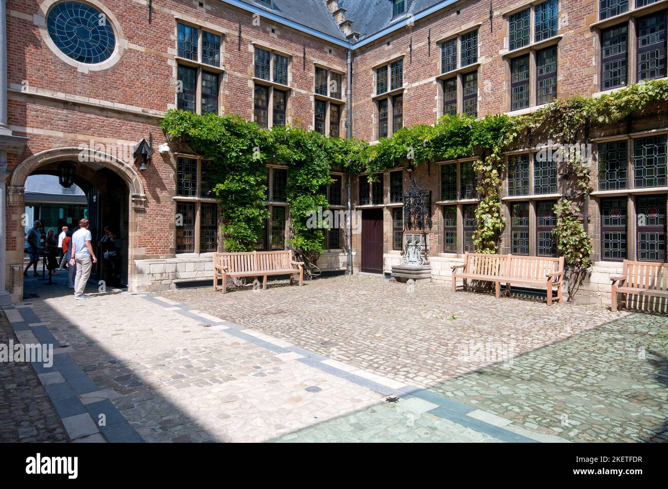 Courtyard of Rubenshuis, Rubens House-Museum, Antwerp (Flanders), Belgium Stock Photo