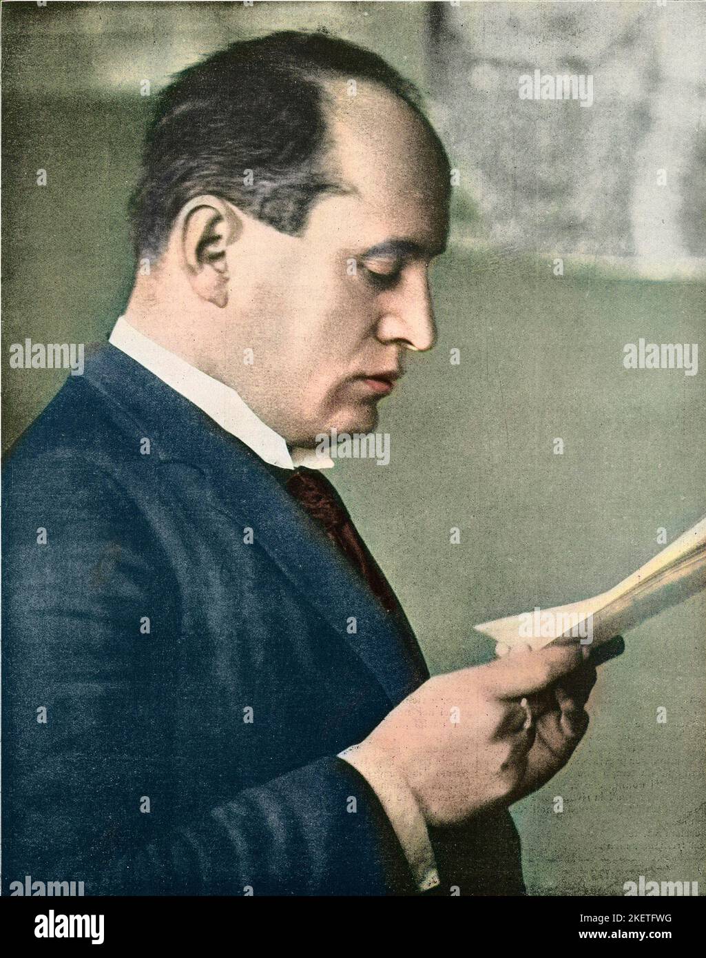 Portrait de Benito Mussolini en 1922 Stock Photo
