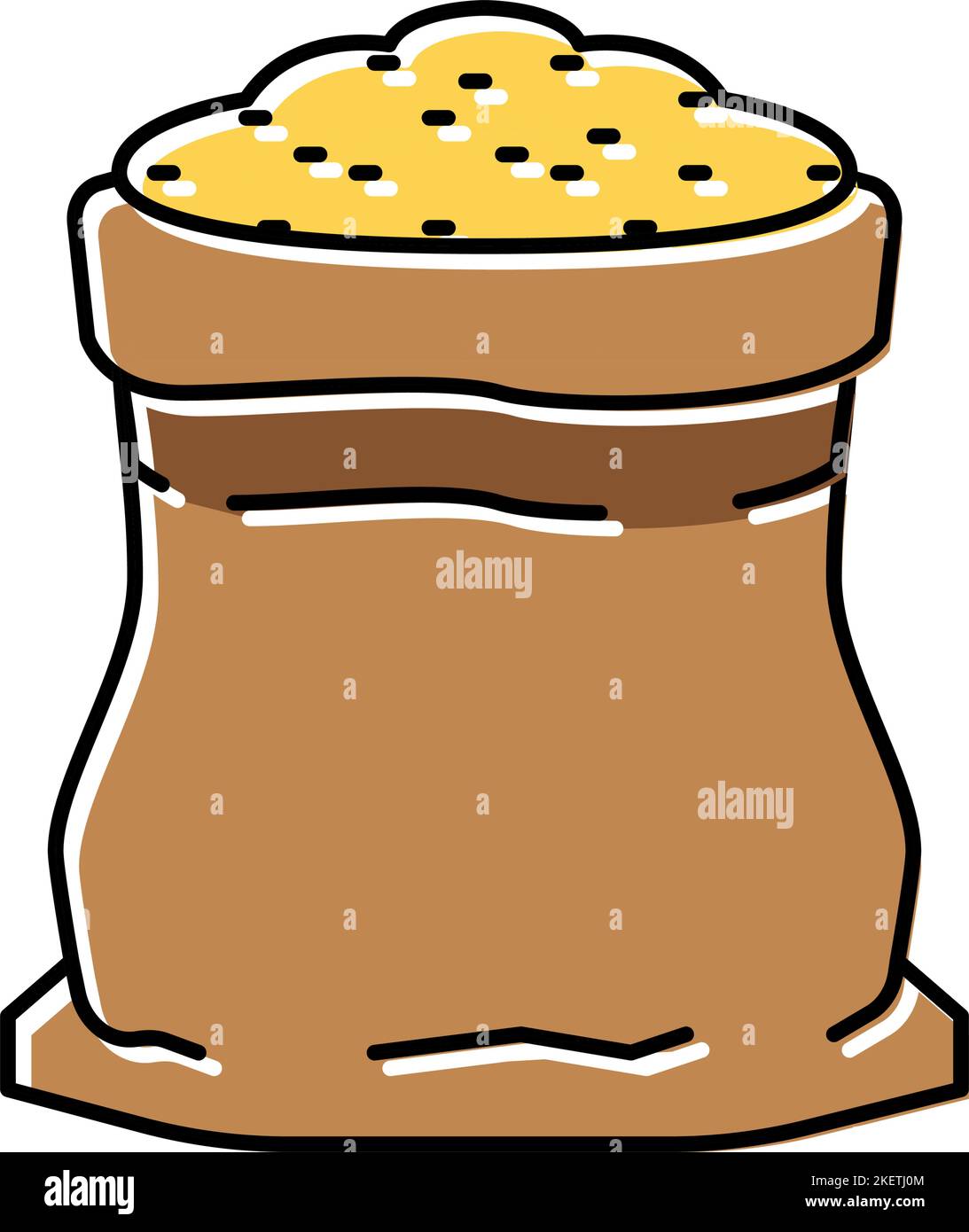 bag barley grain color icon vector illustration Stock Vector Image ...