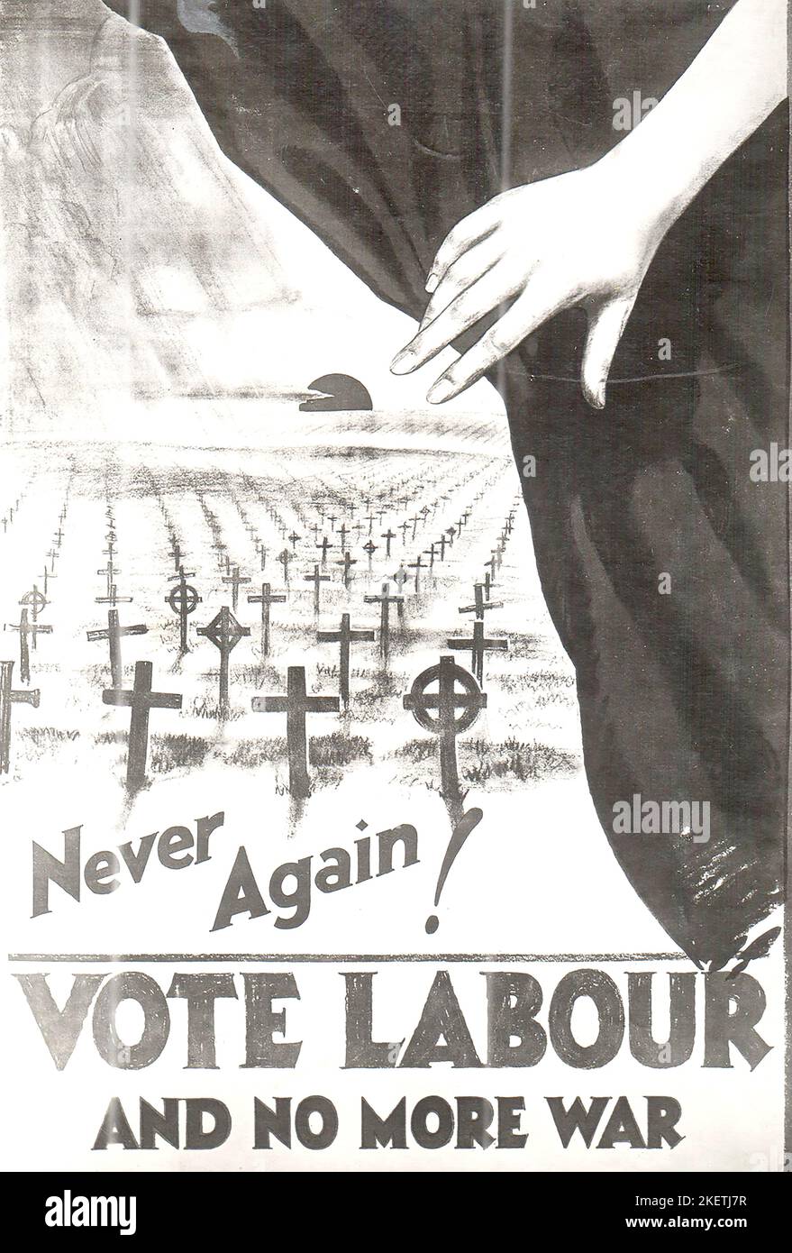 Election poster of the Labor Party of Great Britain in 1931. Stock Photo