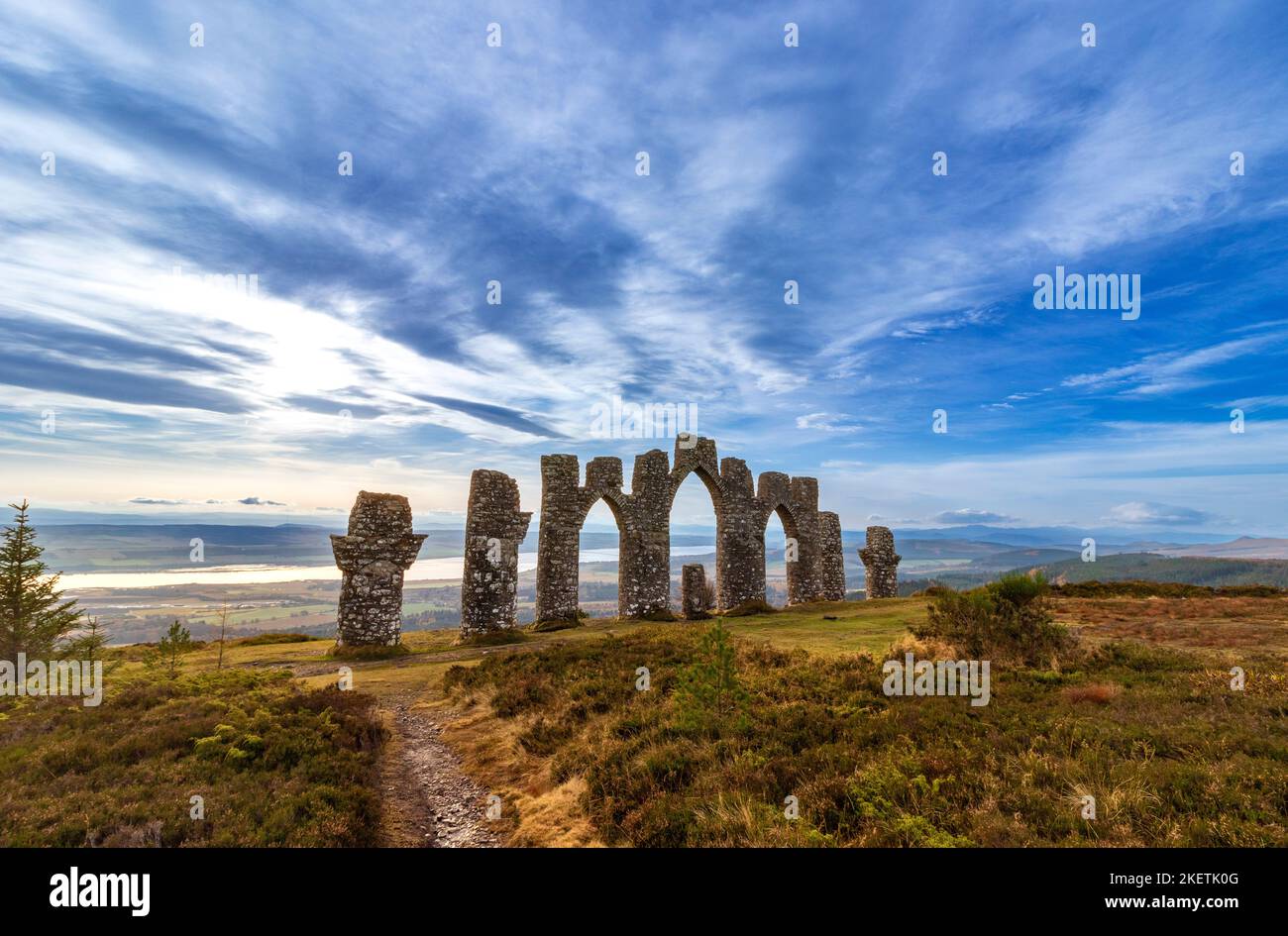 Fyrish Monument Alness Scotland the monument built by Sir Hector Munro in 1783 Stock Photo