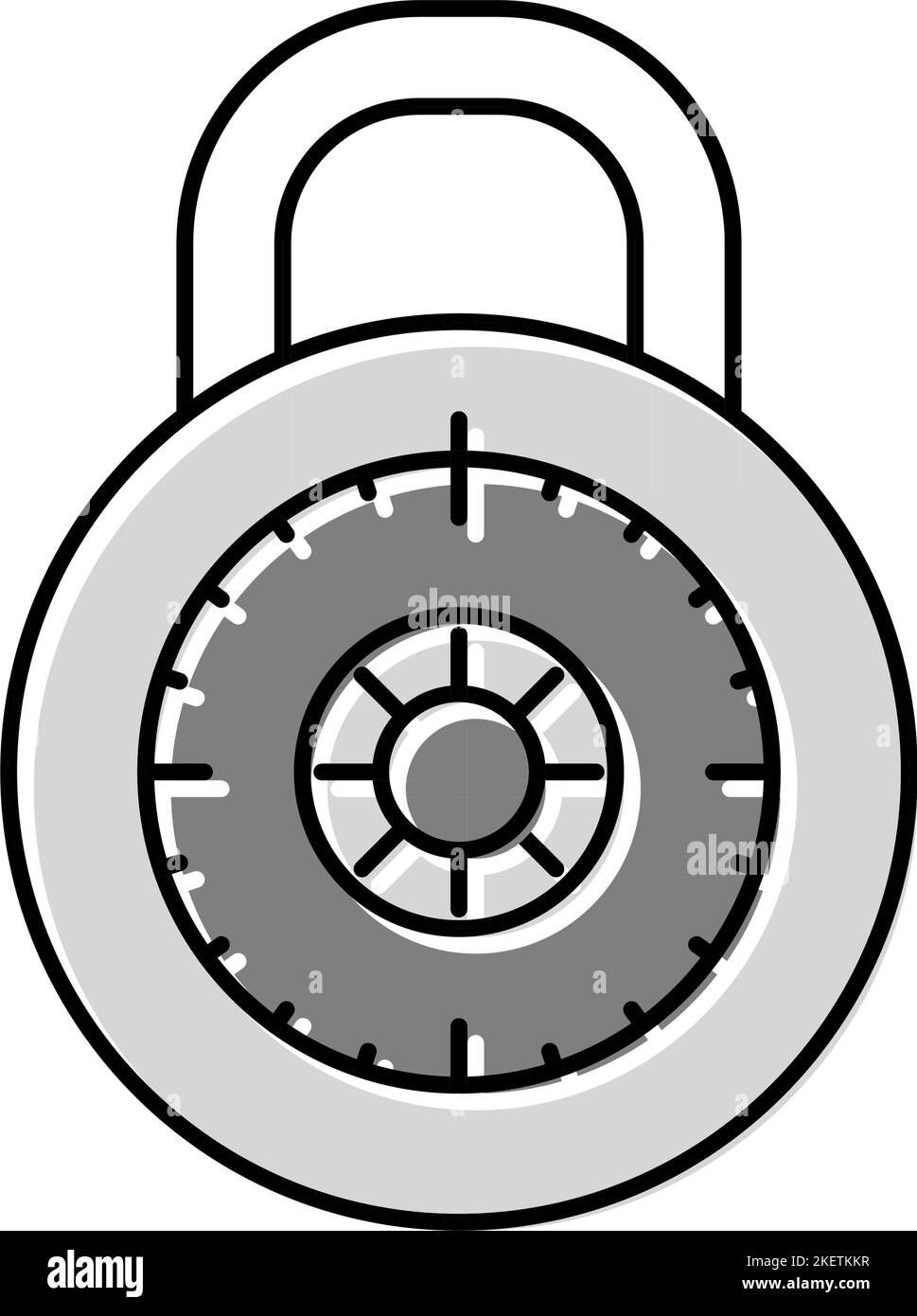 safe padlock color icon vector illustration Stock Vector Image & Art ...
