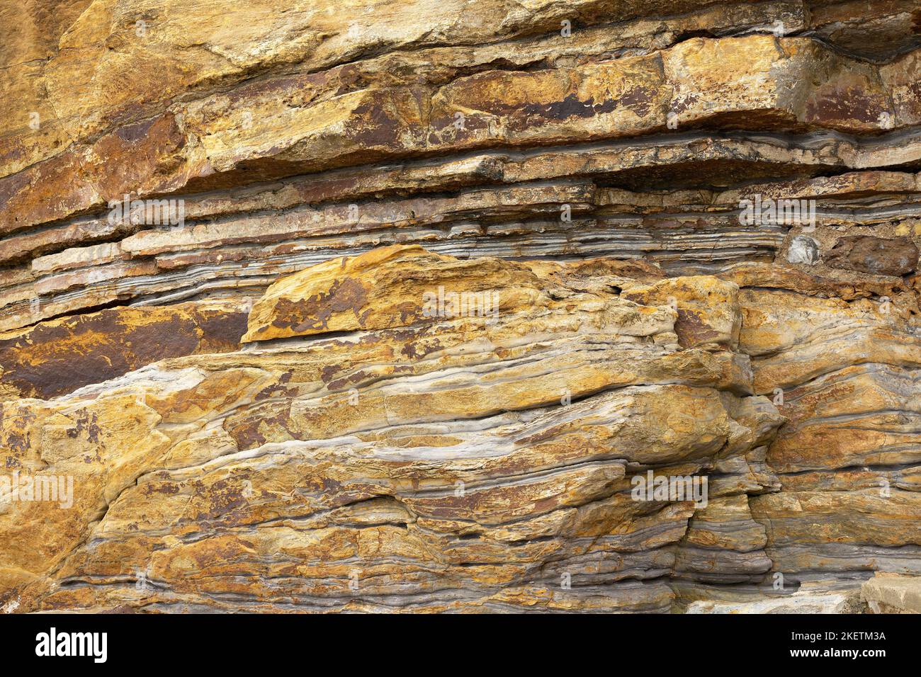 Layers of sediments deposited during the Jurassic era are typical of an